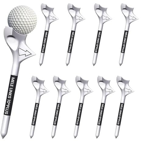GALAMAX 10 Pcs Golf Tees, Unbreakable 10° Golf Tees Plastic, Personalised Low Resistance Golf Tee and Increase Distance Golf Accessories