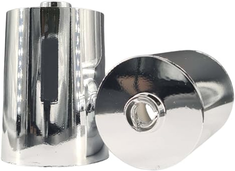 Lampenbaldachin Chrom ø 60mm H. 80mm Kunststoff - Praktischer Baldachin für Ihre Lampe - einfache Montage - Ideal für DIY-Projekte - Leuchtendose, Anschlussdose