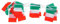BESPORTBLE Italienische Flaggen Italienisches Banner Ammer Girlande Mini Italienische Flagge Dekoration Glitzerbanner Liefert Italienische Partydekoration Kleine Mini-flagge Polyester