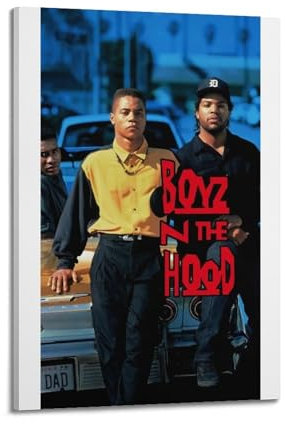 nshdahns Boyz N The Hood Poster, Wandkunst, Vintage-Kunst, Raumdekoration, ästhetisches Schlafzimmer-Poster für Schlafzimmer, 50 x 75 cm, Rahmenstil
