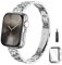 chuangshiji Cinturino Compatibile con Apple Watch 10 46mm Cinturino di Ricambio in Metallo Regolabile per iWatch Serie 10, Cinturino in Acciaio Inox per Apple Watch Band Donna con Custodia, Argento