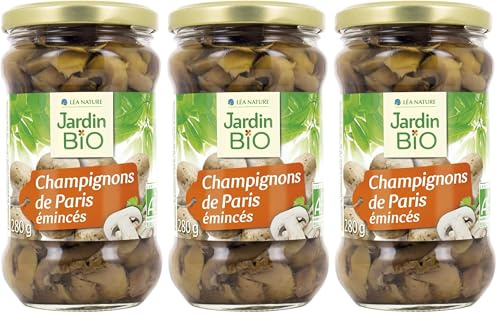 Jardin BiO étic - Champignons de Paris Émincés 280 g (Lot de 3)
