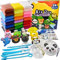 Air Dry Clay Set,24 Farben Modelliermasse Lufttrocknend mit 5 Knete Zubehör,4 Plastikkugeln zum Befüllen,Kugelketten und Tutorials,kinderknete Set,Foam Clay,Kunsthandwerk Geschenk für kinder
