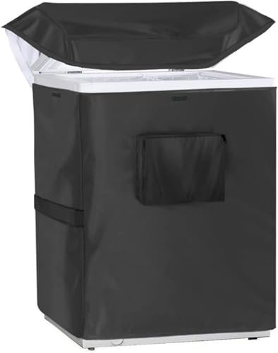 MLordoarf Chest Freezer Cover | Chest Freezer Cover Deep Freezer Covers Waterproof UV Protection Top with Zipper | for Outside Indoor Beverage Refrigerator-Suitable