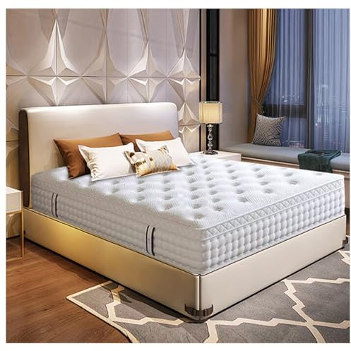 Hybrid-Matratze in Queen-Size-Größe, mit Taschenfederkern aus weichem Schaumstoff und starker Kantenunterstützung, 24 cm, mittelfest für ultimative Bewegungsisolierung, 120 x 200 cm
