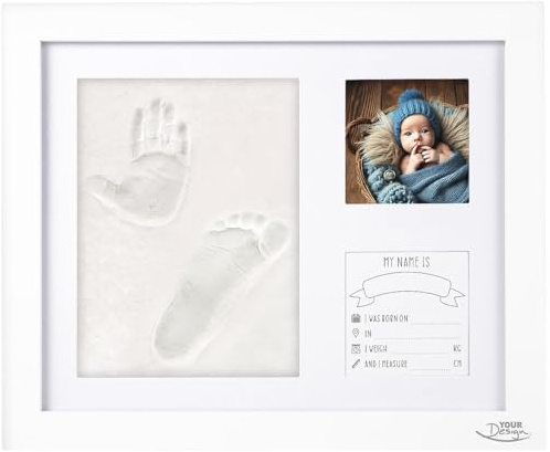 Your Design Set per Impronte in Gesso, per Impronte di Mani e Piedi del Bambino, Adatto Anche per Impronte di Zampe di Animali Domestici