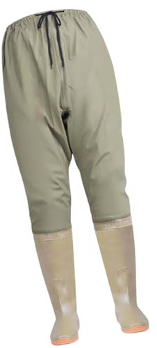 Perfeclan Wathose für Damen, Wathose, Strumpffuß, wasserdicht, rutschfest, zum Angeln, mit Stiefeln, Wathose mit Stiefelfuß für Outdoor-Sportarten, 38