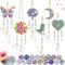 6 Stück Diamond Painting Windspiel Sonnenfänger, 5D DIY Diamond Painting Windspiel Sonnenfänger Anhänger, Bastelset Mädchen Geschenke ab 6 Jahre, Doppelseitige Diamond Painting Kinder Bastelsets