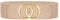 JasGood Damen Breiter Elastischer Taillengürtel Vintage Stretchy Kleid Gürtel Hüftgürtel mit Gold O-Ring Schnalle,Beige,M:70cm