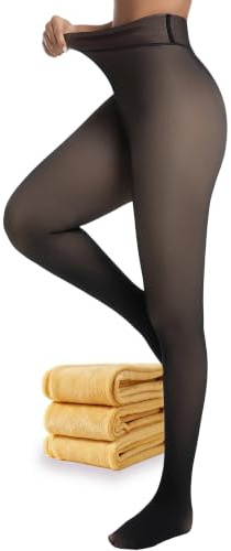 HOWIN Medias Termicas Mujer Invierno Pantis Polares Gruesas Efecto Piel | Medias Con Pelo Por Dentro, Pantys Termicos, Leggins, Leotardos, Fleece Lined Tights, Forro Polar, CáLido, Mallas, Elástico