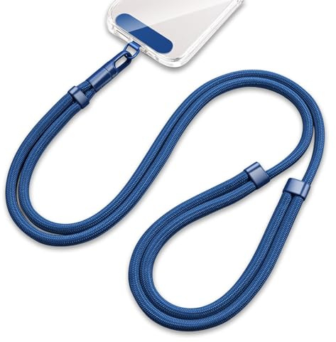 MORSUNBELA Handykette Universal Phone Lanyard Handyband zum Umhängen Handy Umhängeband Verstellbar Band für Handyhülle,Blau