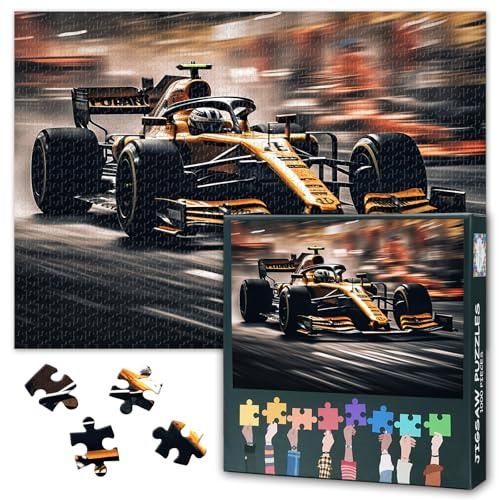 Jigsaw Puzzle for Adults - 1000 Piece Puzzles Sports Car,Race Car Speeding | A calming screen-free activity for adults; 1000-piece jigsaw with poster and lettered backs for easy sorting
