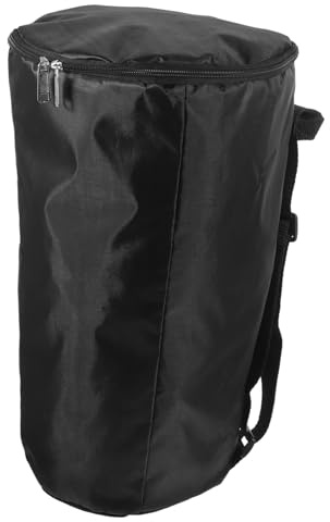 Djembe Tasche Schwarz mit Reißverschluss und Doppelschultergurten | Gewebe, zum Schutz der Trommel, Komfortabel zu Tragen, Passend für 8-zoll Modell Zufällige Farbe