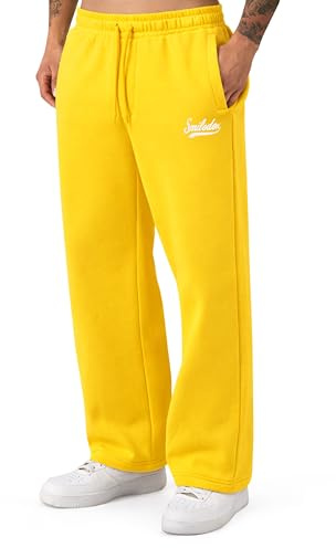 SMILODOX Jogginghose Herren Lorik, Bequeme Sweathose mit Logo-Detail, elastischem Bund mit Kordelzug, seitlichen Eingrifftaschen, geradem Beinabschluss und weichem Material, ideal für Sport