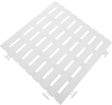 KONTONTY Weiße Ineinandergreifende Saunamatte 30x1cm aus PVC rutschfest