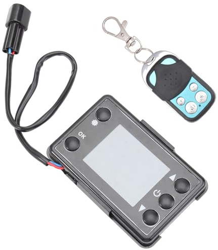 ROMISBABA Auto Standheizung Zubehör Lcd Schalter mit 4 Tasten für Auto und Lkw Heizung Kunststoff Gehäuse Effizientes Design und Fernbedienung für 12v 24v Heizer