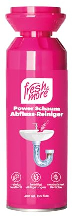 Fresh & More Abfluss Rohrreiniger Schaum, 400ml | Abflussreiniger Schaum für Waschbecken, Küche und Bad