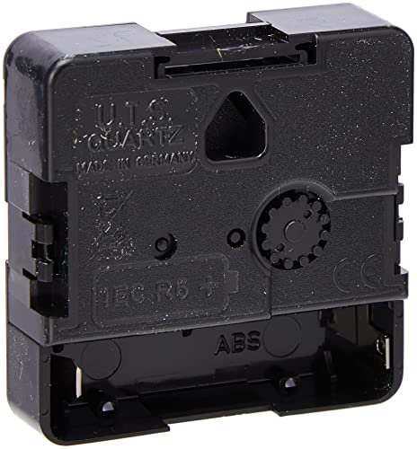 Efco Quarzlaufwerk und Zeiger für Zifferblatt bis 5 mm 1 Stück/8 Teile, schwarz