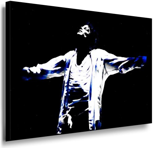 fotoleinwand24 Michael Jackson Bild 100x70cm k. Poster ! Bild fertig auf Keilrahmen ! Pop Art Gemälde Kunstdrucke, Wandbilder l Bilder zur Dekoration Deko. Musik Stars Kunstdrucke