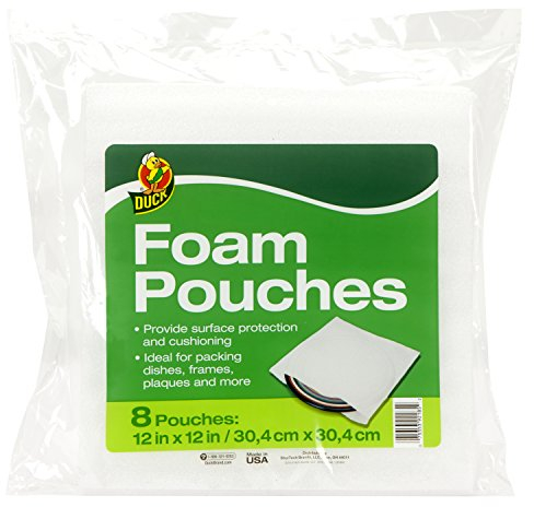 Duck Brand Foam Pouches, 12x12 Inches, 8 Pouches per Pack (281847)