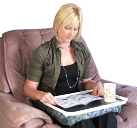 Comfortable Cushioned Lap Tray with Ezee Grip Non Slip Mat Option - With Mat