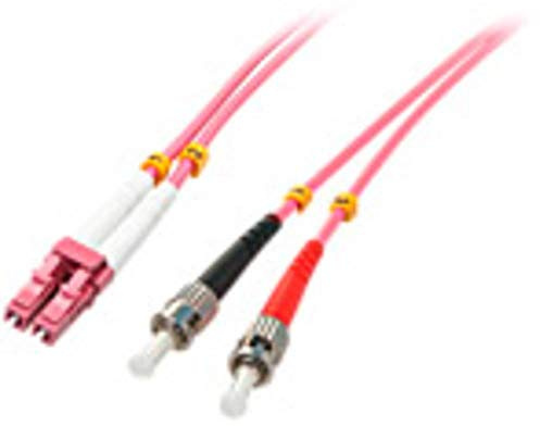 Lindy 46355 Duplex Fiber Optic Cable, LC/ST 15 m OM4-Pink