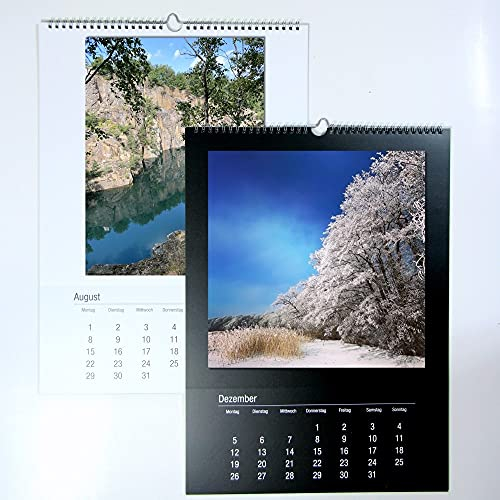 großer Bastelkalender din A3 zum selbst gestalten für 2025 schwarz weiß für Fotos bis 20x30 / 30x30 - Foto-Kalender Kreativkalender selbstgestalten