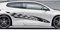 2er Set Racing Seiten Streifen Autoaufkleber Sport Auto Tattoo Aufkleber Sticker Tuning M4 (100 cm)