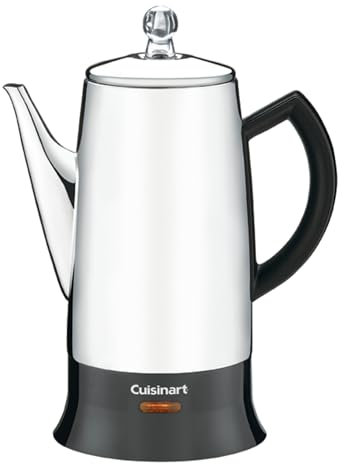 Cuisinart Prc-12 classique 12 tasses en acier inoxydable Percolateur, Noir/Inox