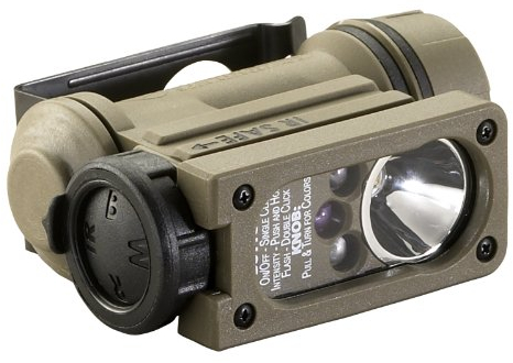 Streamlight 14514 Sidewinder 55-Lumens Compact II Military Model Lampe de Poche à tête Inclinée, Sangle de Tête et Kit de Montage pour Casque, Coyote