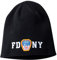 FDNY Wintermütze ohne Falten mit Totenkopf-Motiv, offizielles Lizenzprodukt, Schwarz