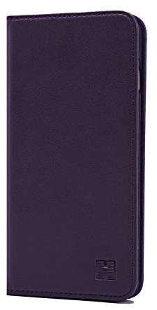 32nd Classic Series - Real Leather Book Wallet Flip Case Cover For Apple iPhone 7, 8, SE (2020) & SE (2022), Real Leather With Card Slot, Magnetic Closure and Stand - Aubergine