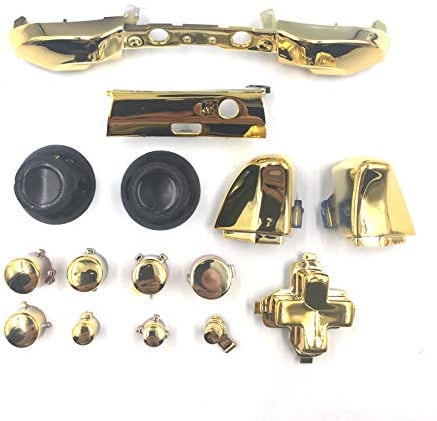 Bumpers Triggers Buttons Thumbstick Cap DPad LB RB LT RT für Xbox One Slim Xbox One S Controller – Chrom Gold
