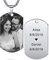 MeMeDIY Personnalisé Dog Tag Pendentif Collier Gravure Texte/Noir et Blanc Photo pour Homme Femme Mémorial en Acier Inoxydable Bijoux Bundle avec Chaîne Réglable, Porte-clés, Silencieux (Argent)