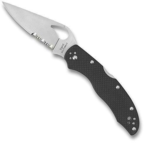 Spyderco Byrd Knives Harrier 2 BY01GPS2 Black G10 Stainless Pocket Knife