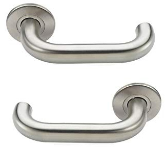 Bricard Tempo New Wave 668451 Pair of Handles on Rosette Stainless Steel