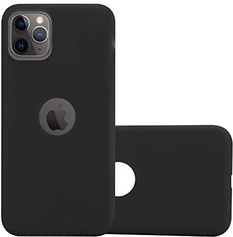 Cadorabo Custodia per Apple iPhone 11 PRO (XI PRO) in CANDY NERO - Morbida Cover Protettiva Sottile di Silicone TPU con Bordo Protezione - Ultra Slim Case Antiurto Gel Back Bumper Guscio