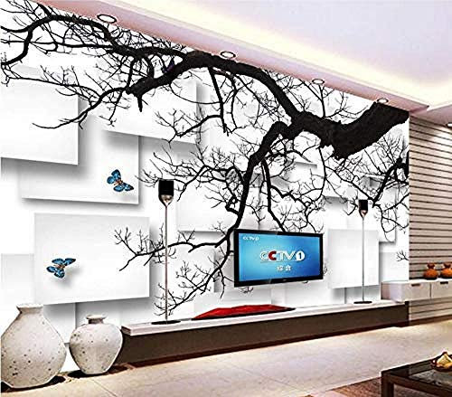 Papier peint 3D original TV minimaliste moderne murale personnalisée Papier Peint 3D Faux Cuir Vinyle Mural-150cm×105cm