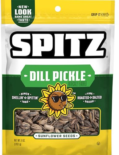 Spitz Sunflower Seeds, Dill Pickle, 6 Ounce (Pack of 9)