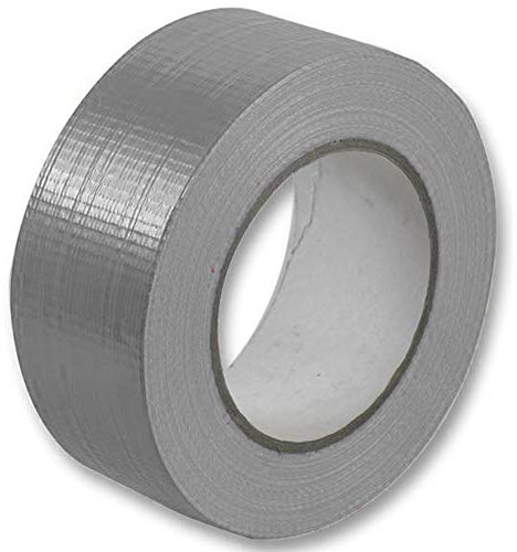 Right Pack 1 x Premium Roll Silver/Grey Duct Tape 48mm x 50m (2”), Strong Heavy Duty Waterproof Cloth Gaffer Gaffa Book Binding Indoor Outdoor