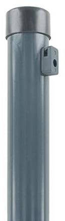 INDUTEC Zaunpfosten - 34 x 2000 mm - für Maschendraht Drahtzaun - anthrazit pulverbeschichtet - mit Drahthalter