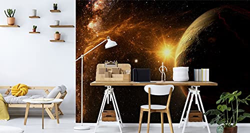Muralo Vlies Fototapete 180 x 120 Weltall Kosmos Nebula Tapete Himmel Nacht Motiv Muster Wohnzimmer Schlafzimmer Wandbilder XXL Wand Br. 180 cm x Hö. 120 cm