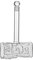 GEQIAN Glass Ornament Decorative 400ml Thors Hammer Glass Wine Bottle - Creatives Vodkas Jug for Bar