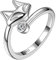 Aurora Tears Fuchsschwanz Einstellbare Ringe 925 Sterling Silber Fuchs Tiere Offener Ring Zirkonia Schmuck Geschenke für Frauen und Mädchen DR0132W