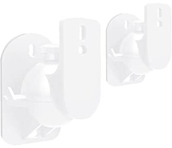 XIANGGUI 1983 Speaker Mounts Speaker Wall Bracket 180°rotating Speaker Mounting Frame Large Surround Speaker Frame Bearing 30kg (pair) Universal Shelf TV Video (Color : White)