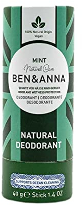 BEN & ANNA MINT - Natürliches Deo-Stick für Herren und Damen | Vegan & Naturkosmetik | Nachhaltig in Papertube | Gegen starkes Schwitzen | Aluminiumfrei (40 g (1er Pack), Minze)