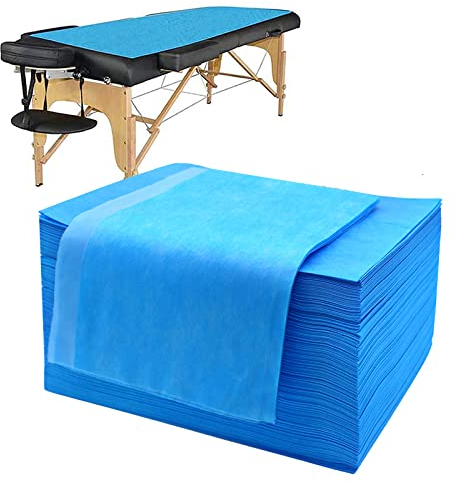 Einweg Massageliege Bettlaken, Luriseminger 100pcs Einweg Massagetisch Bettlaken Einweg Bettlaken für Massagesalon SPA Tattoo Hotels, 80 x 180cm
