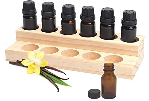 Ätherische Öle Aufbewahrungsbox, 11 Löcher Ätherisches Öl Display Ständer, Ätherische Öle Flaschen Aufbewahrung Display Regal für 5-15ml ätherische Öle Koffer, Ätherisches Öl Organisator Anzeige