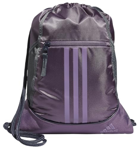 adidas Unisex-Erwachsene Alliance Discontinued Sackpack-Tasche, Shadow Violet/Shadow Navy, Einheitsgröße