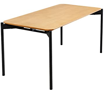 riess-ambiente.de Retro Couchtisch DESIGNO 90cm Eiche schwarz Metallgestell | schöner Beistelltisch Wohnzimmer